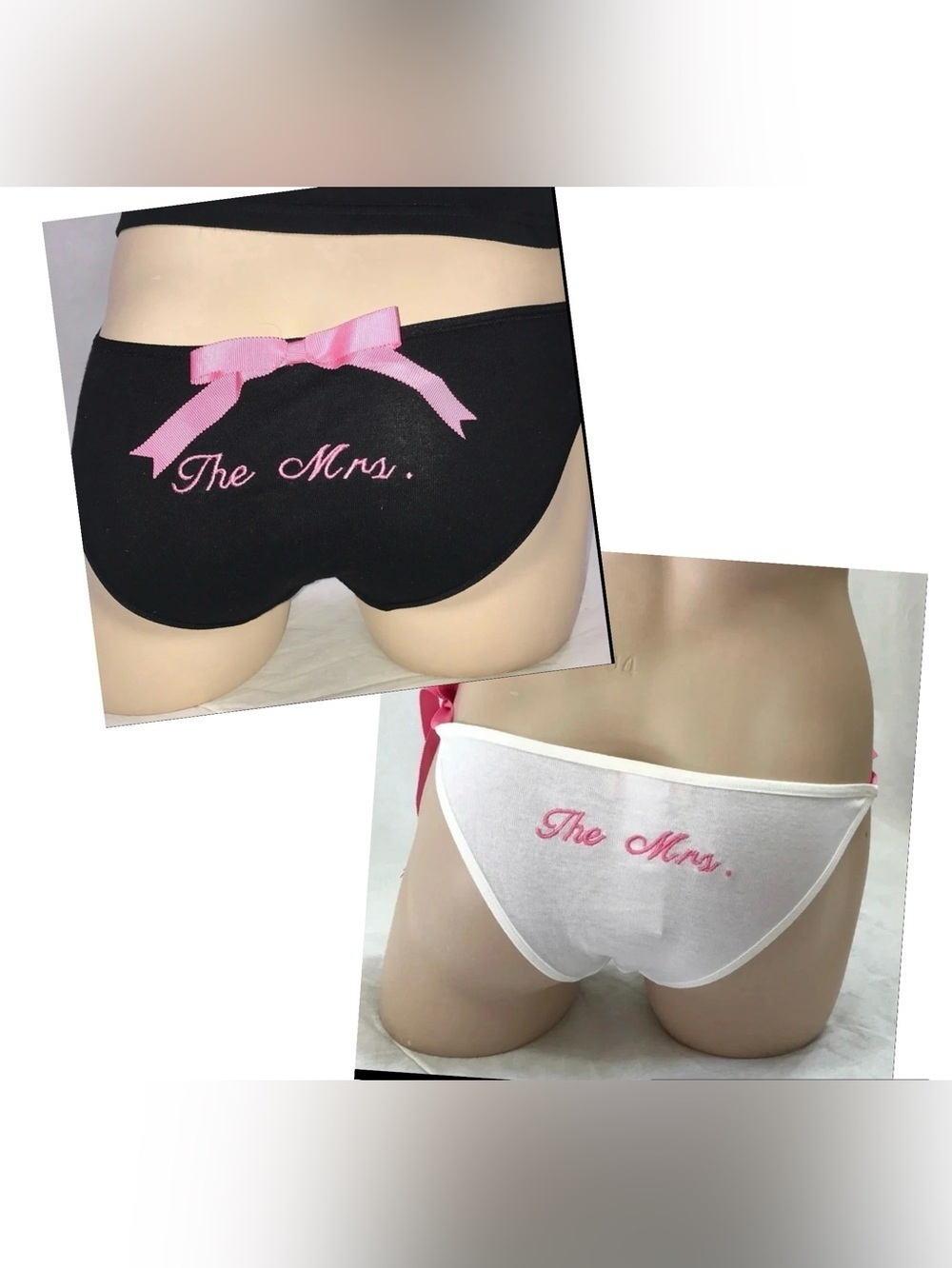“The Mrs.” Size Small Ribbon Panties Bundle of 2. New with Tags.